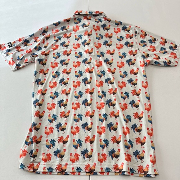 Waggle Golf Polo Feelin Cocky Rooster Performance Shirt Men’s Size XL - Picture 10 of 15
